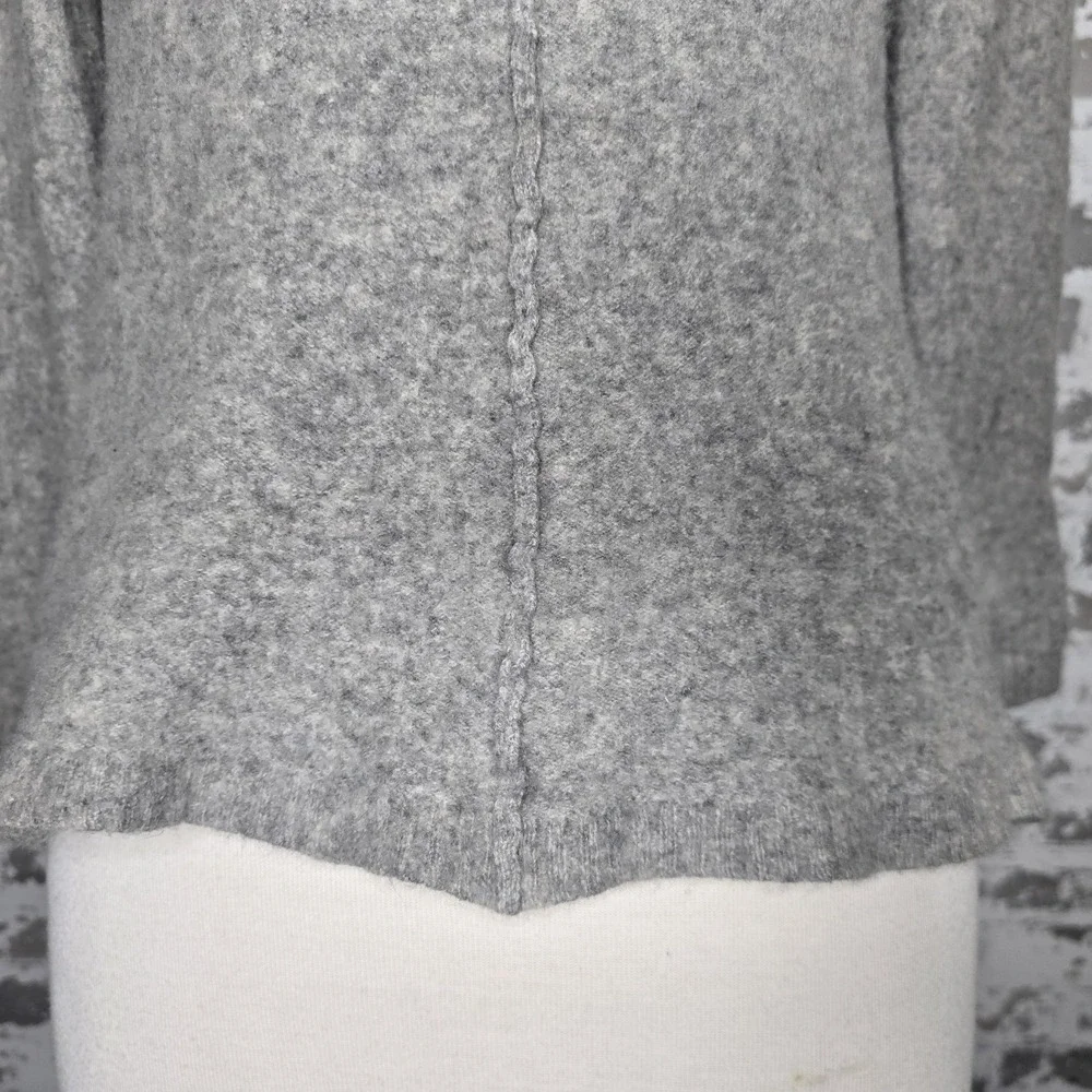 Chelsea & Theodore Cashmere Sweater Womens XL‎ Gray Zipper Pullover Long Sleeve